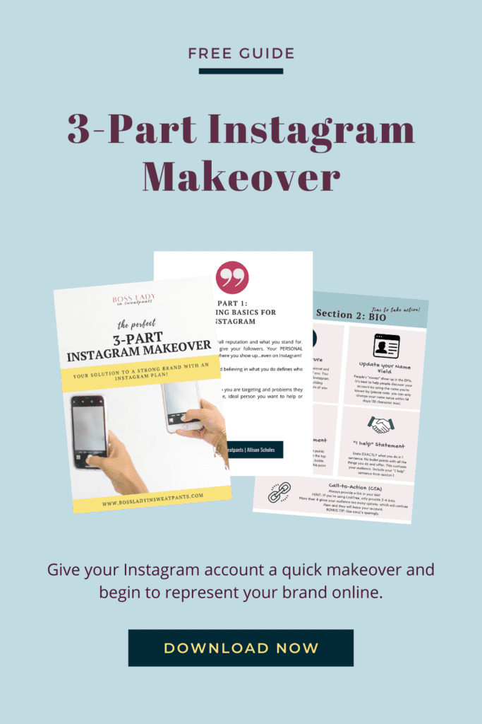Grab this FREE 3-part guide to overhaul your Instagram account and start building your BRAND! Get the attention you deserve!