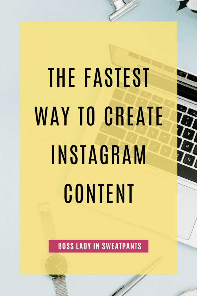 yellow/picture graphic, the fastest way to create Instagram content