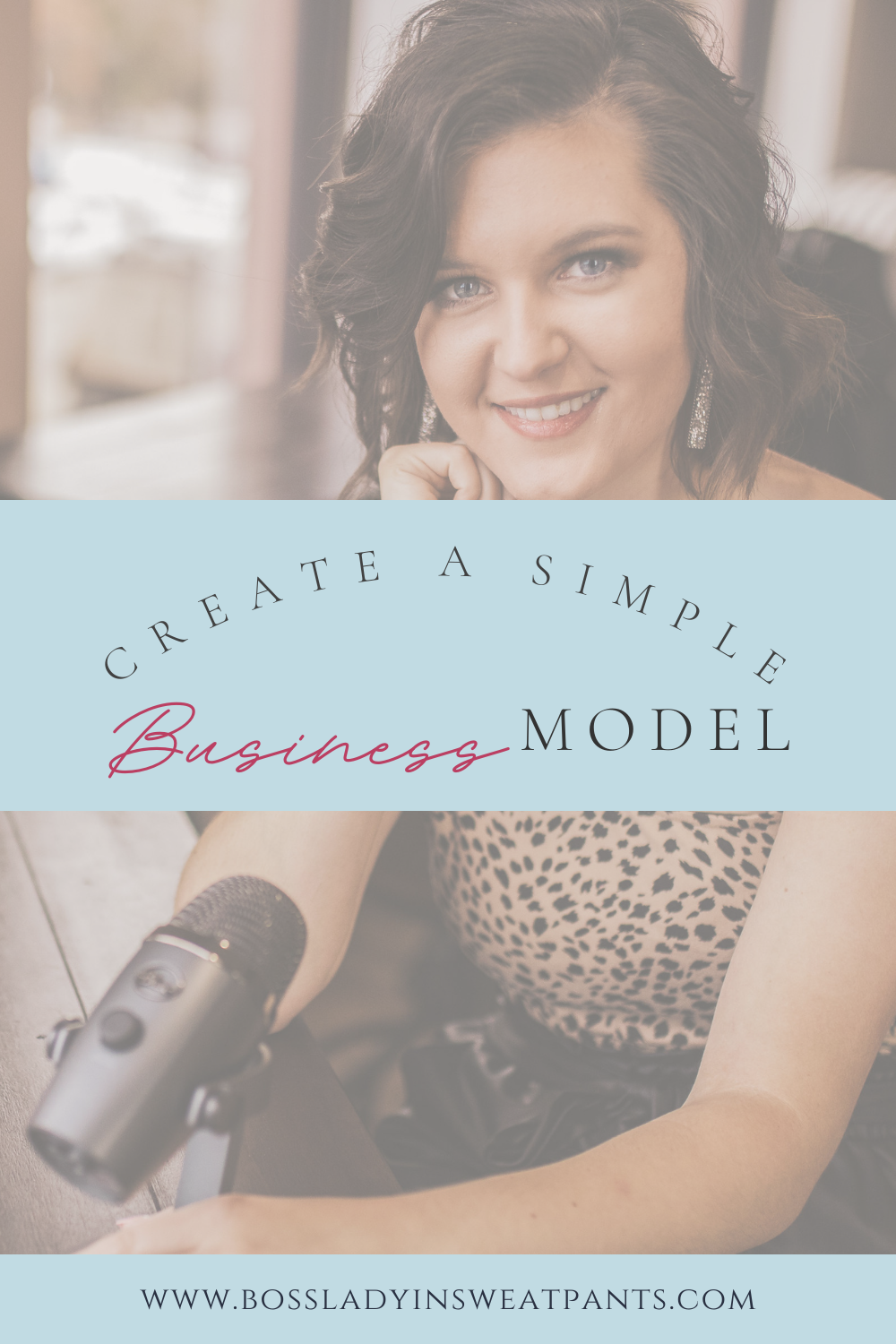 photo of a woman with a microphone | create a simple business model