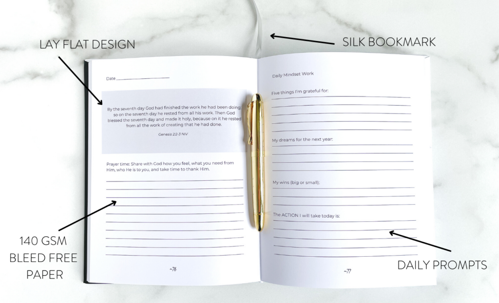 the specs/details on the Ignite your Light journal