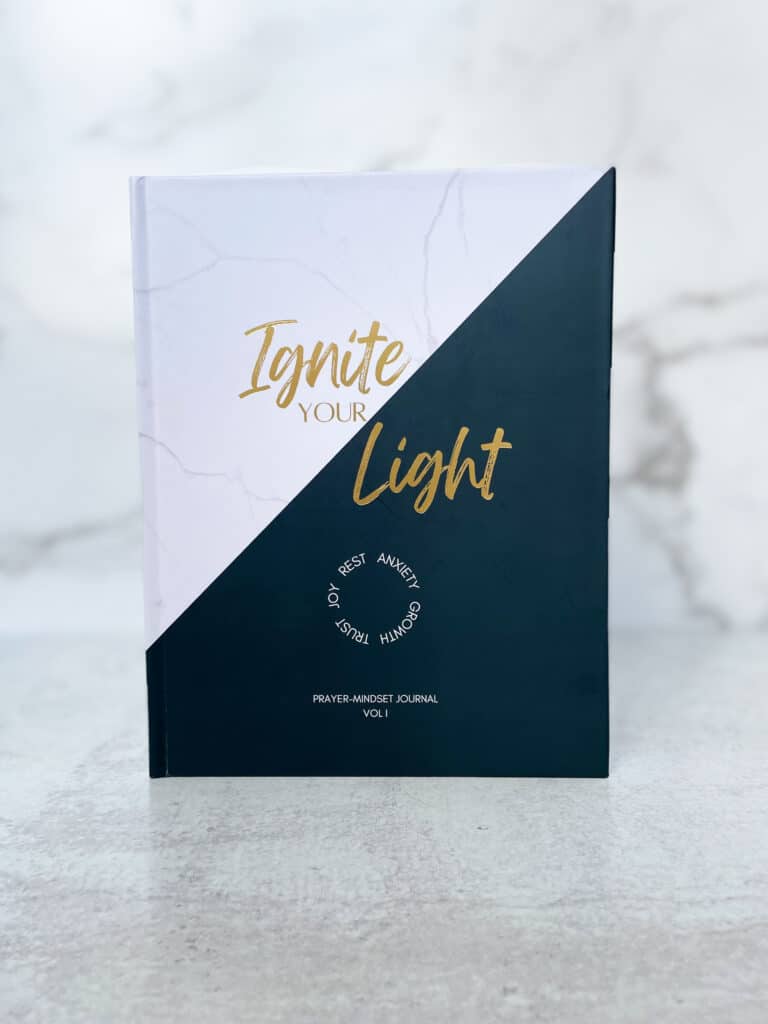 photo of the new prayer-mindset journal: Ignite Your Light by Allison Scholes | Boss Lady in Sweatpants
